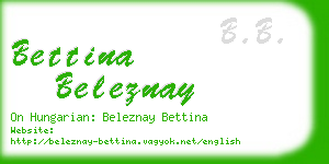 bettina beleznay business card